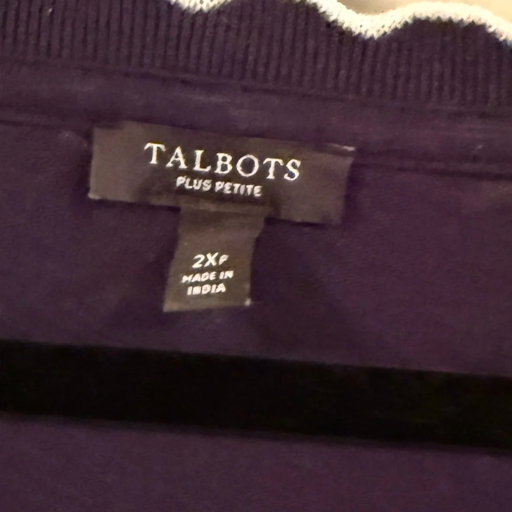 Talbots navy knit dress 2XP - Picture 4 of 6